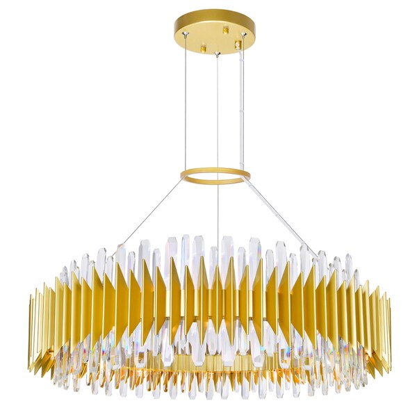 Cwi Lighting Cityscape 24 Light Chandelier With Satin Gold Finish 1247P39-24-602 - main